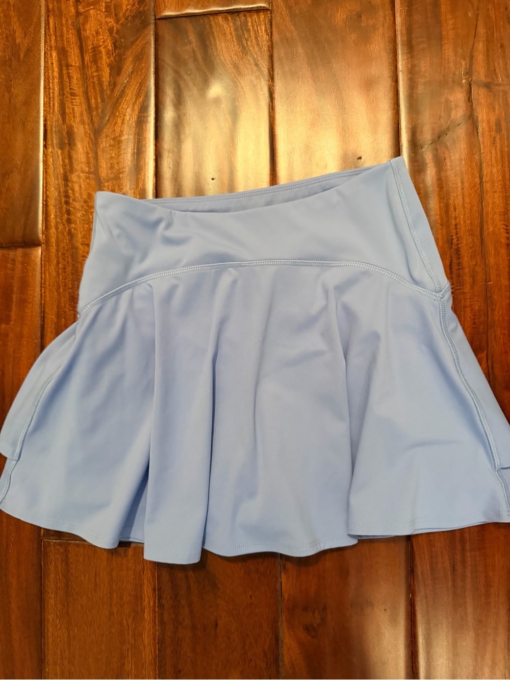 Light Blue Women's Athletic S Skirt with Flared Hem